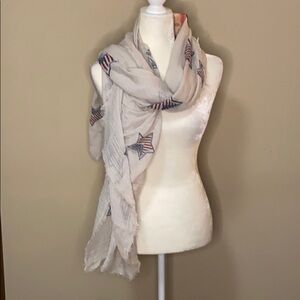 Mudd Oblong Cross Shop Beige Scarf